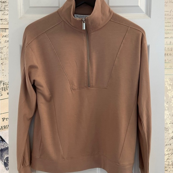 Workshop Republic Clothing Tops - Workshop Republic Clothing Modal 1/4 Zip Pullover - NWT - Size Small - Walnut